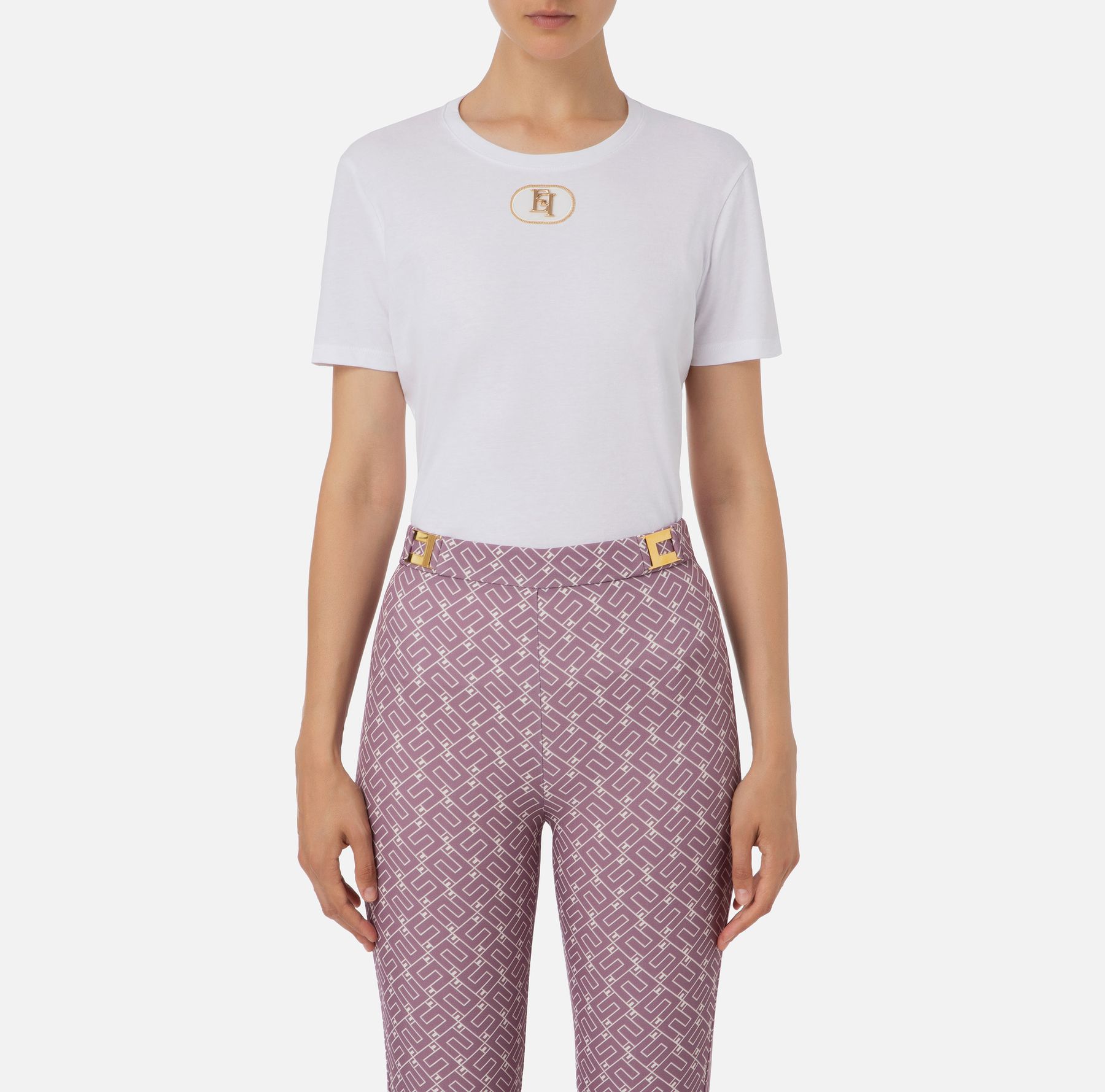 Top/crop Top ELISABETTA FRANCHI Taille 40 - Noir, Vintage, Fait Main En Italie | Occasion Très Bon état