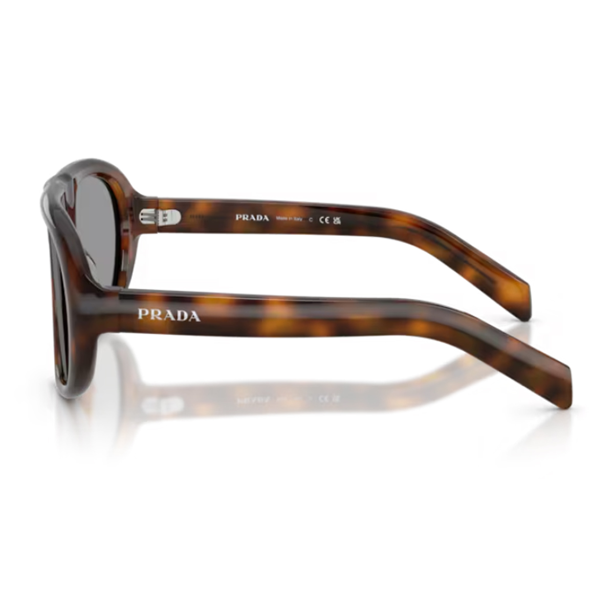 Prada Women's Havana Pr C05s 20D50q Juniper Tartarugato Acetate Occhiali Da Sole