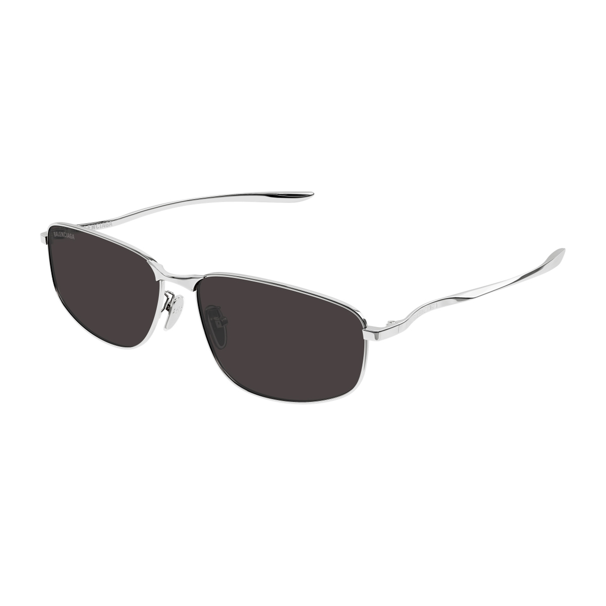 Balenciaga Men's Argento Bb0494sa Linea Everyday 001 Silver Grey Metal Occhiali Da Sole