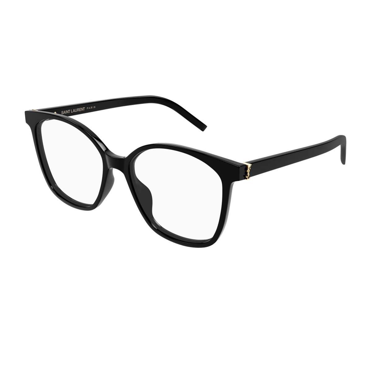 Saint Laurent Women's Nero Sl M162 Linea Monogram 001 Black Recycled Acetate Occhiali Da Vista
