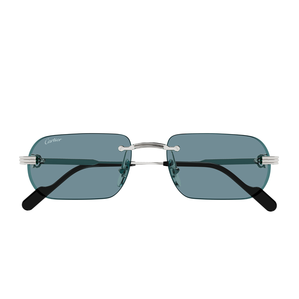 Cartier Unisex Argento Ct0577s Première De 006 Silver Light Blue Metal Occhiali Da Sole