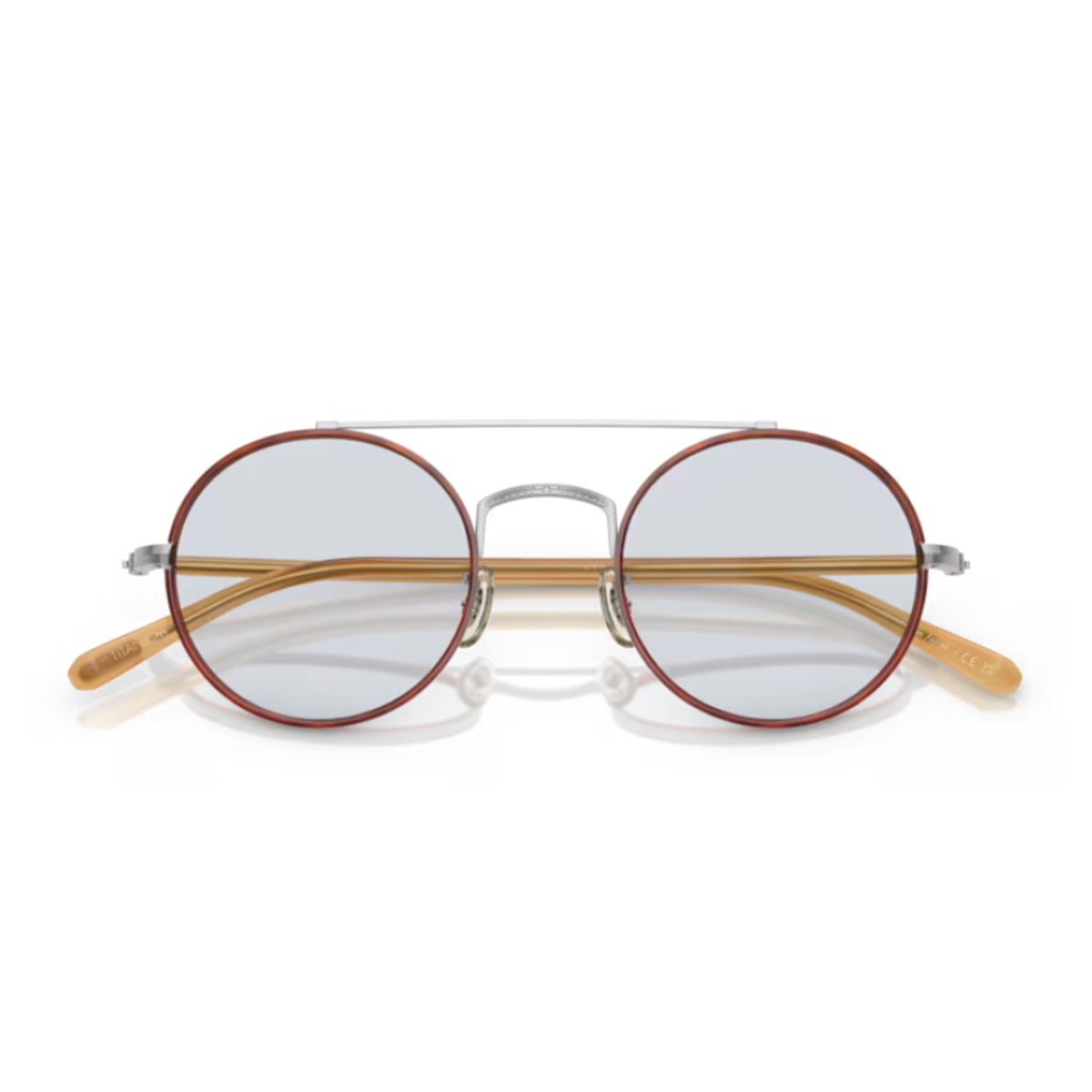 Oliver Peoples Unisex Argento Ov1355t Etlin 5036 - Ambra Titanium Occhiali Da Vista