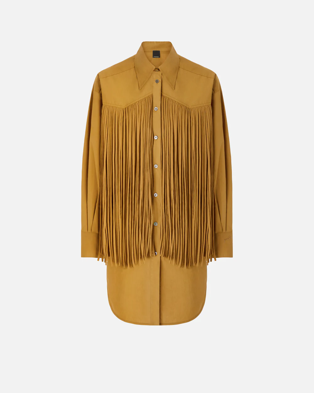 Pinko Pinko Abito corto chemisier con frange — 7/8