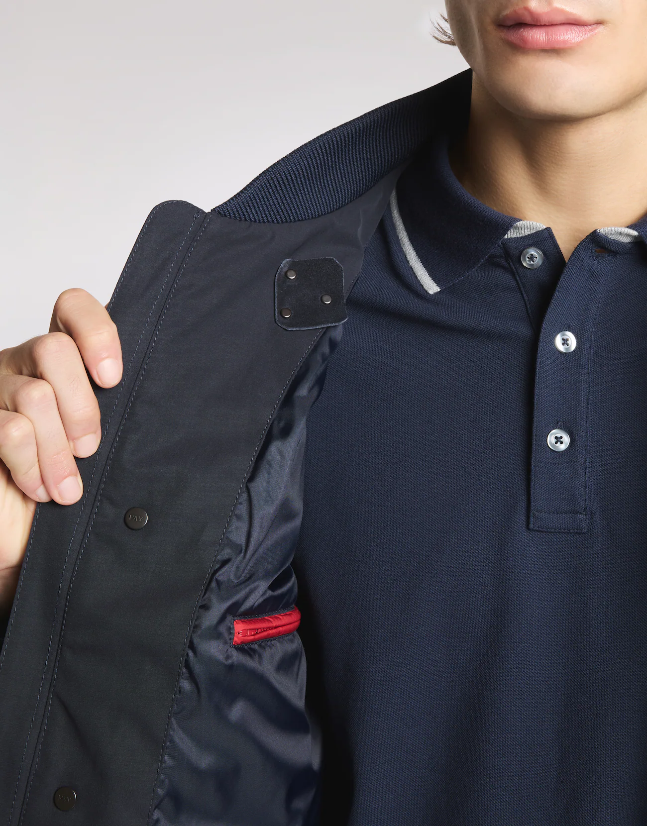 Fay Fay Bomber in Microfaille Misto Cotone — 3/4
