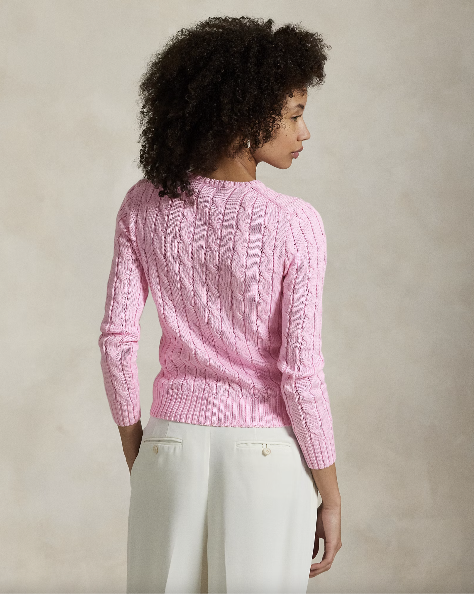 RALPH LAUREN Ralph Lauren Maglia a girocollo in cotone a trecce — 4/11