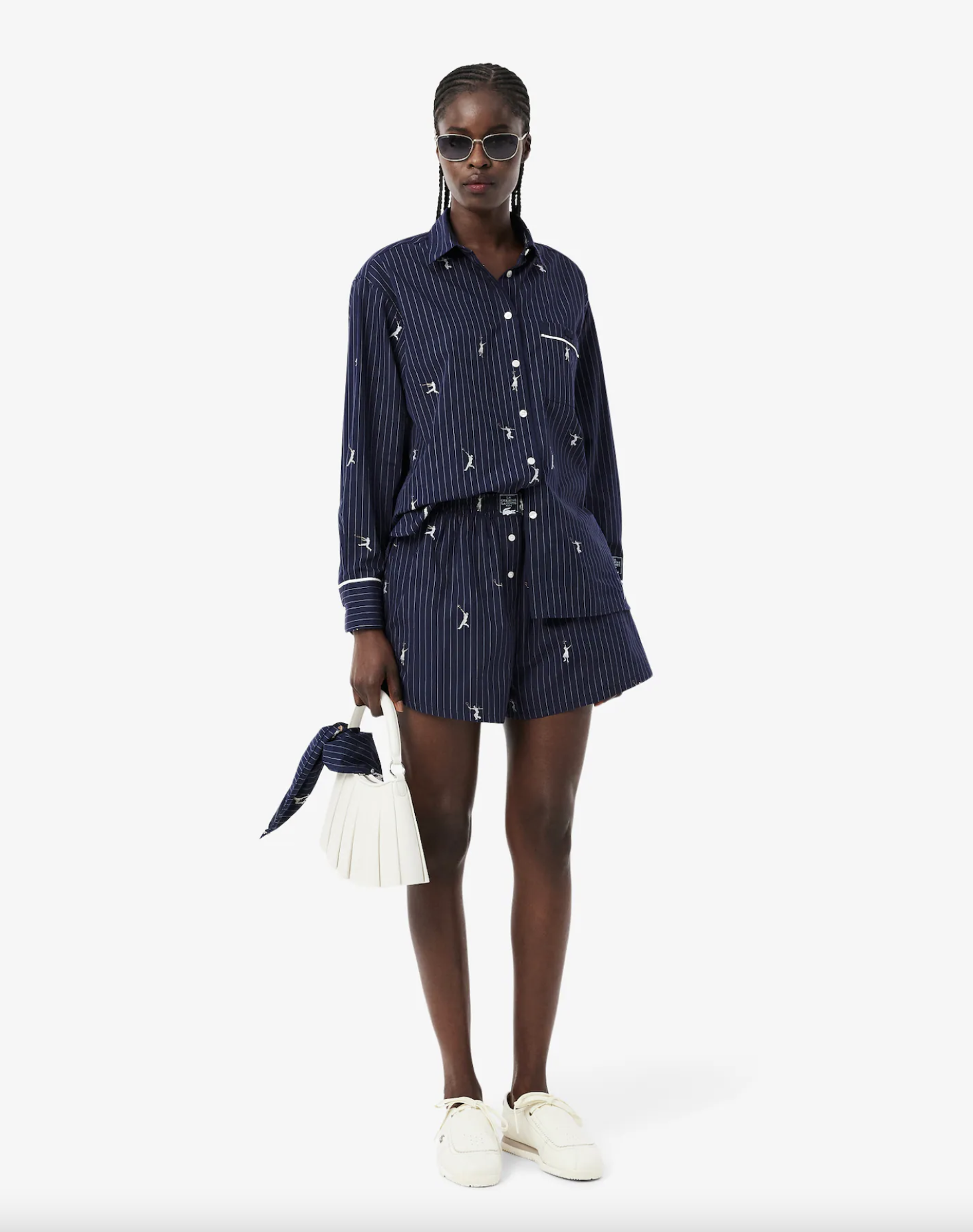 Lacoste Lacoste Camicia oversize con motivi jacquard — 1/3