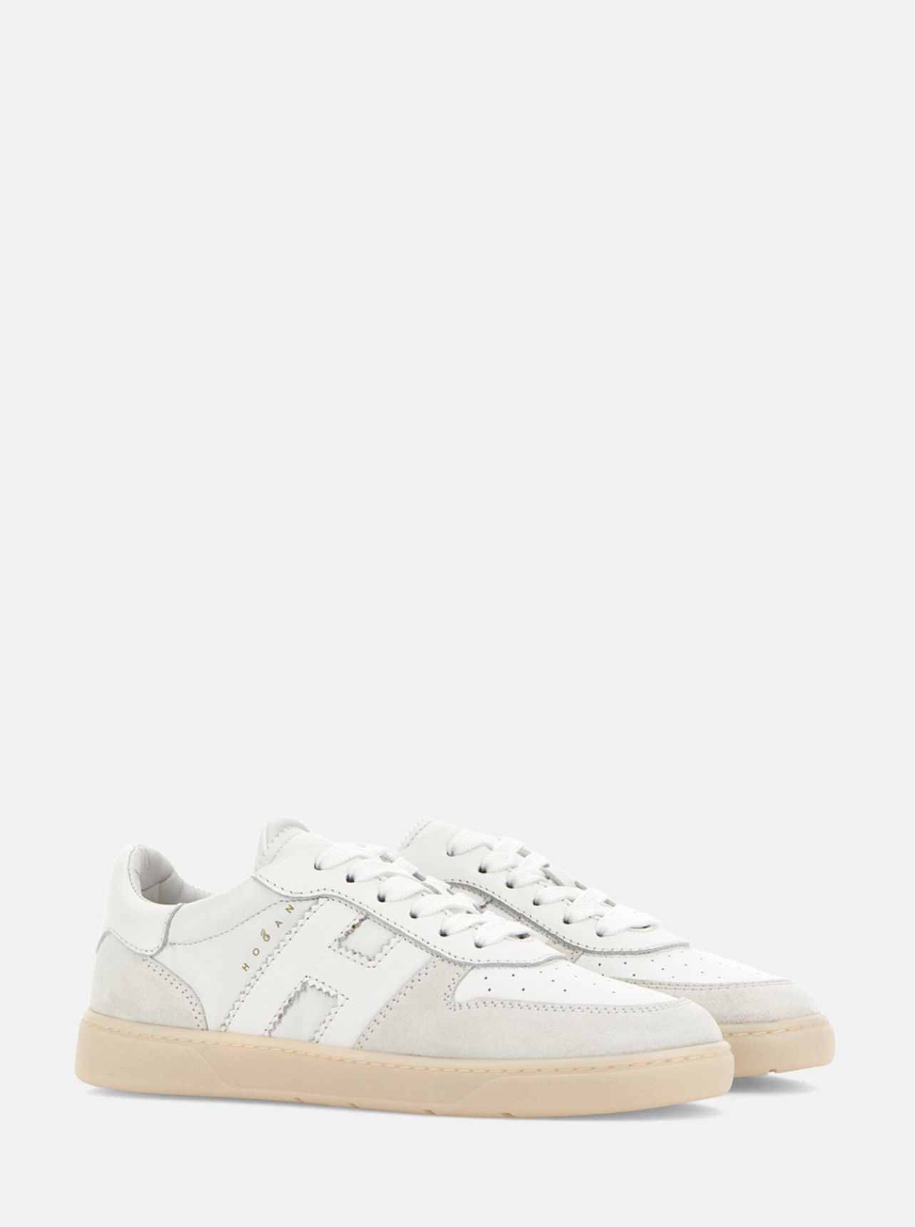 Hogan Hogan Cool Basket bianche in pelle e suede — 2/3