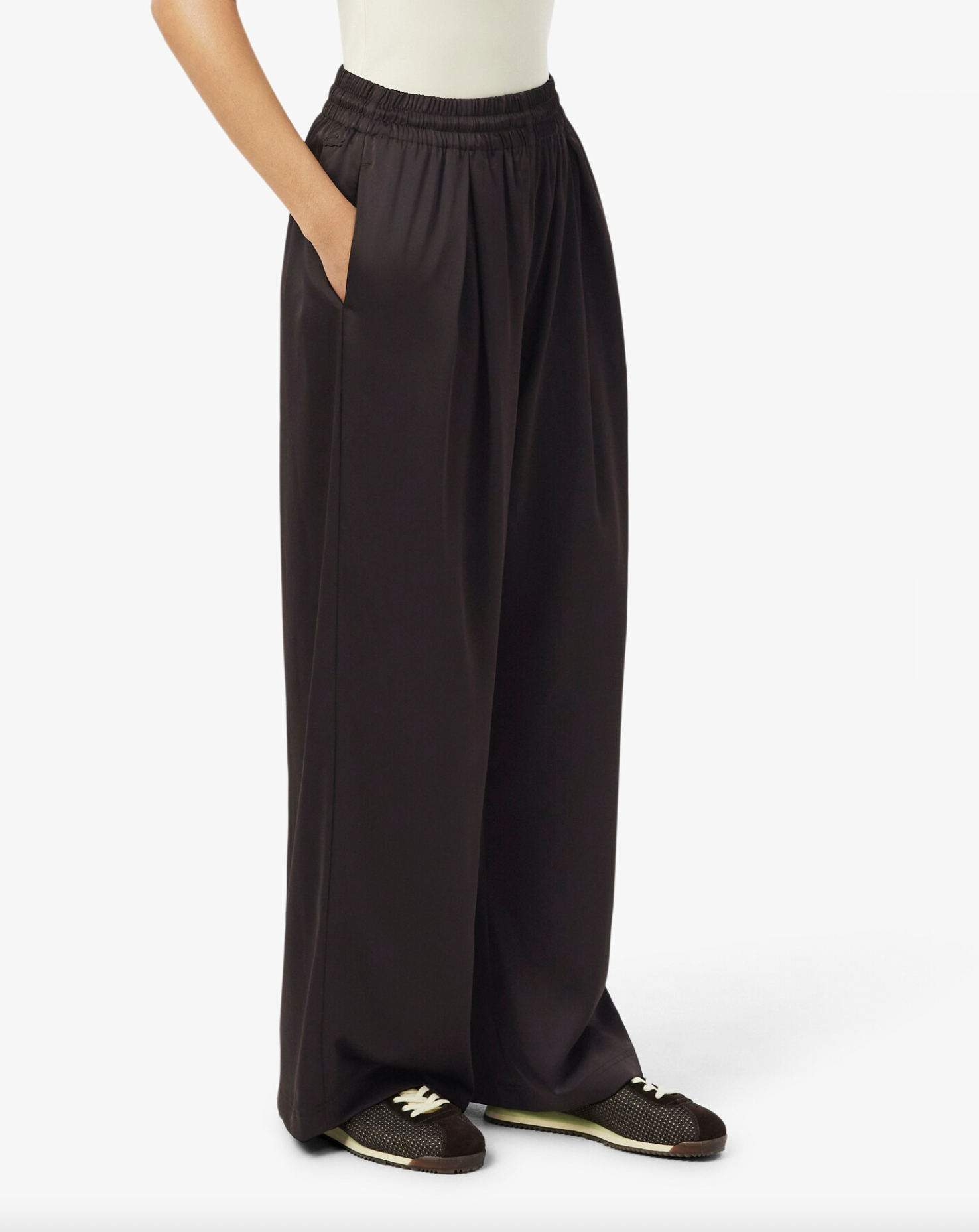 Lacoste Lacoste Pantaloni oversize in raso elasticizzato — 2/3