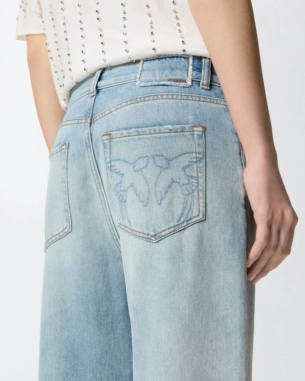 Pinko Pinko Jeans loose fit con spacchetti — 4/4