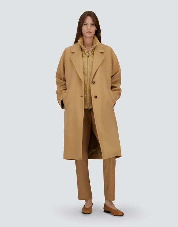 Herno Herno CAPPOTTO IN VELOUR WOOL CLOTH E NYLON ULTRALIGHT — 3/4