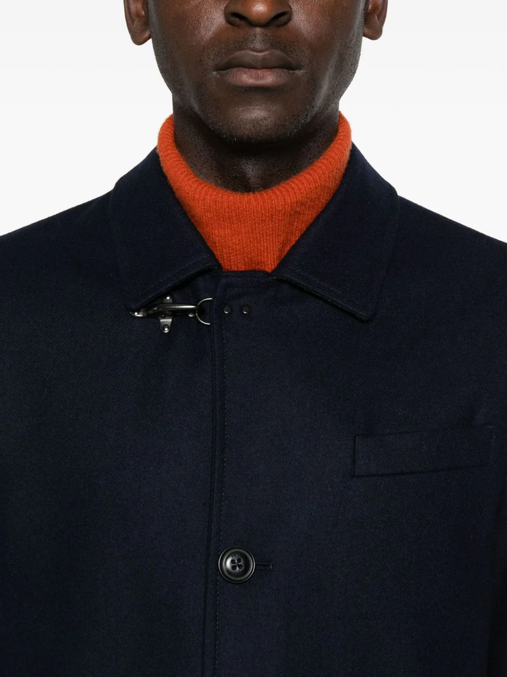 Fay Fay Cappotto blu con bottoni — 3/4