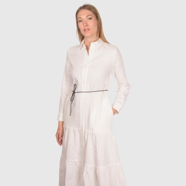 Gran Sasso Gran Sasso Abito midi jersey con balze — 3/4