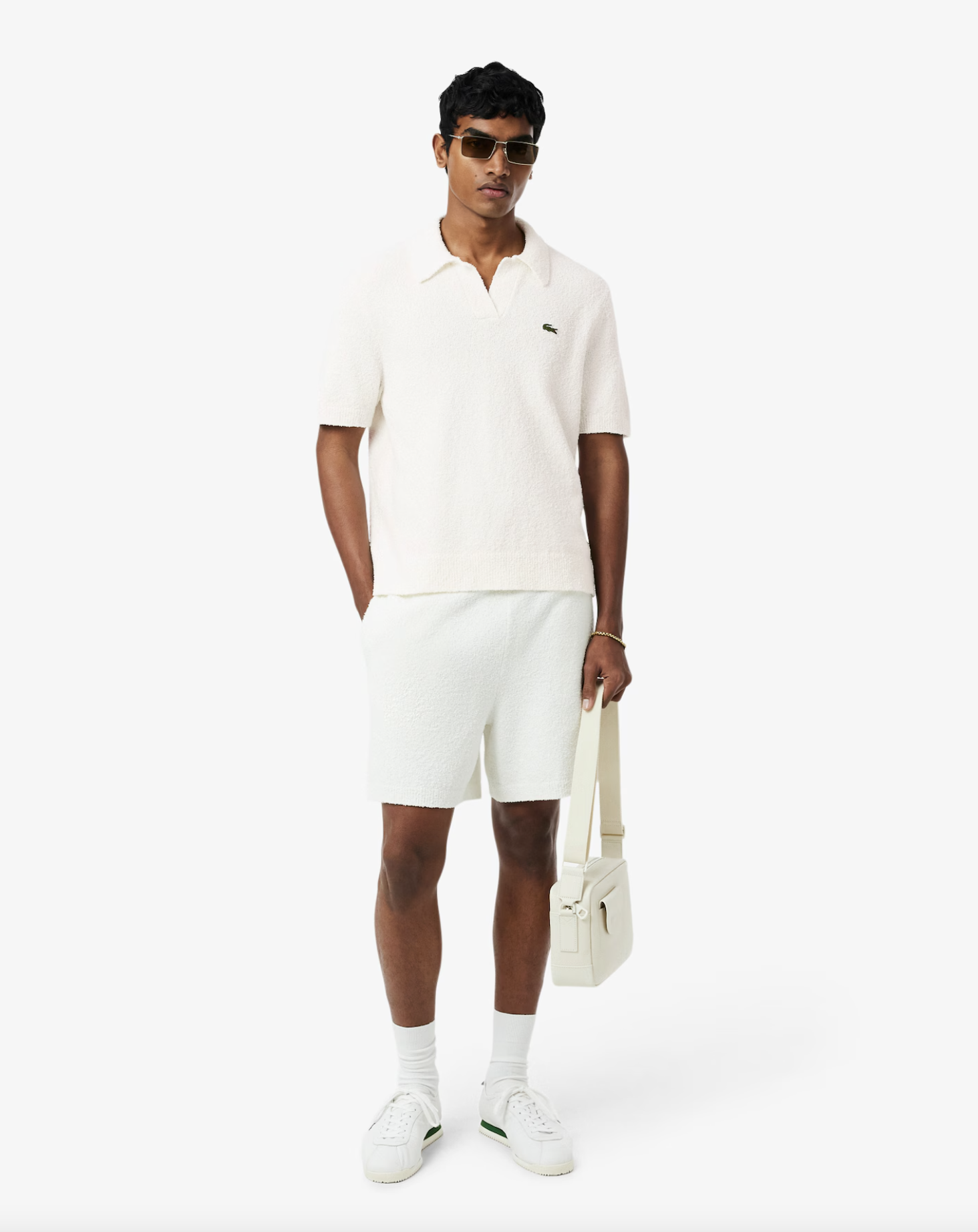 Lacoste Polo in maglia bouclé classic fit