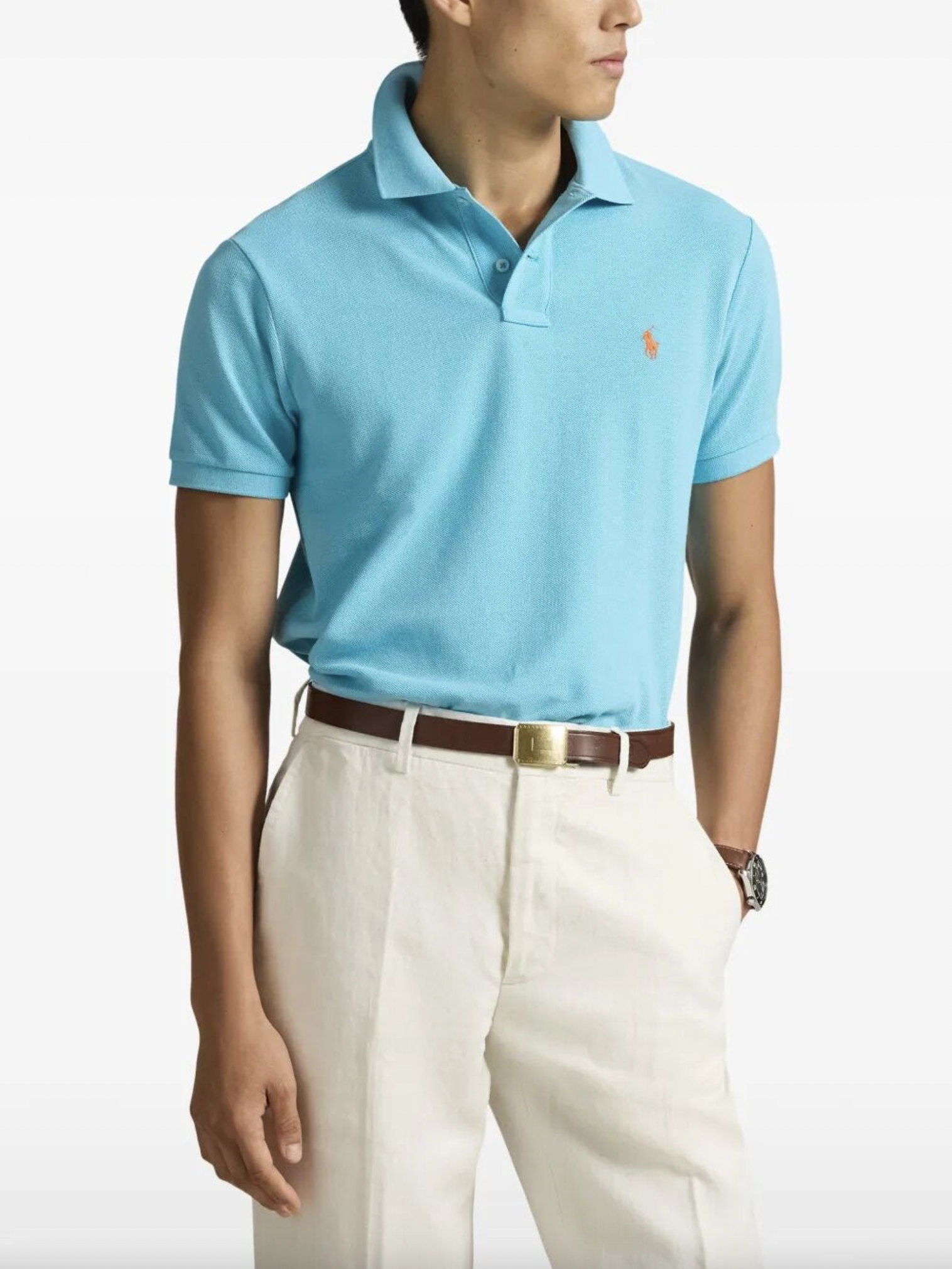 RALPH LAUREN Ralph Lauren SHORT SLEEVE KNIT in piqué — 3/3