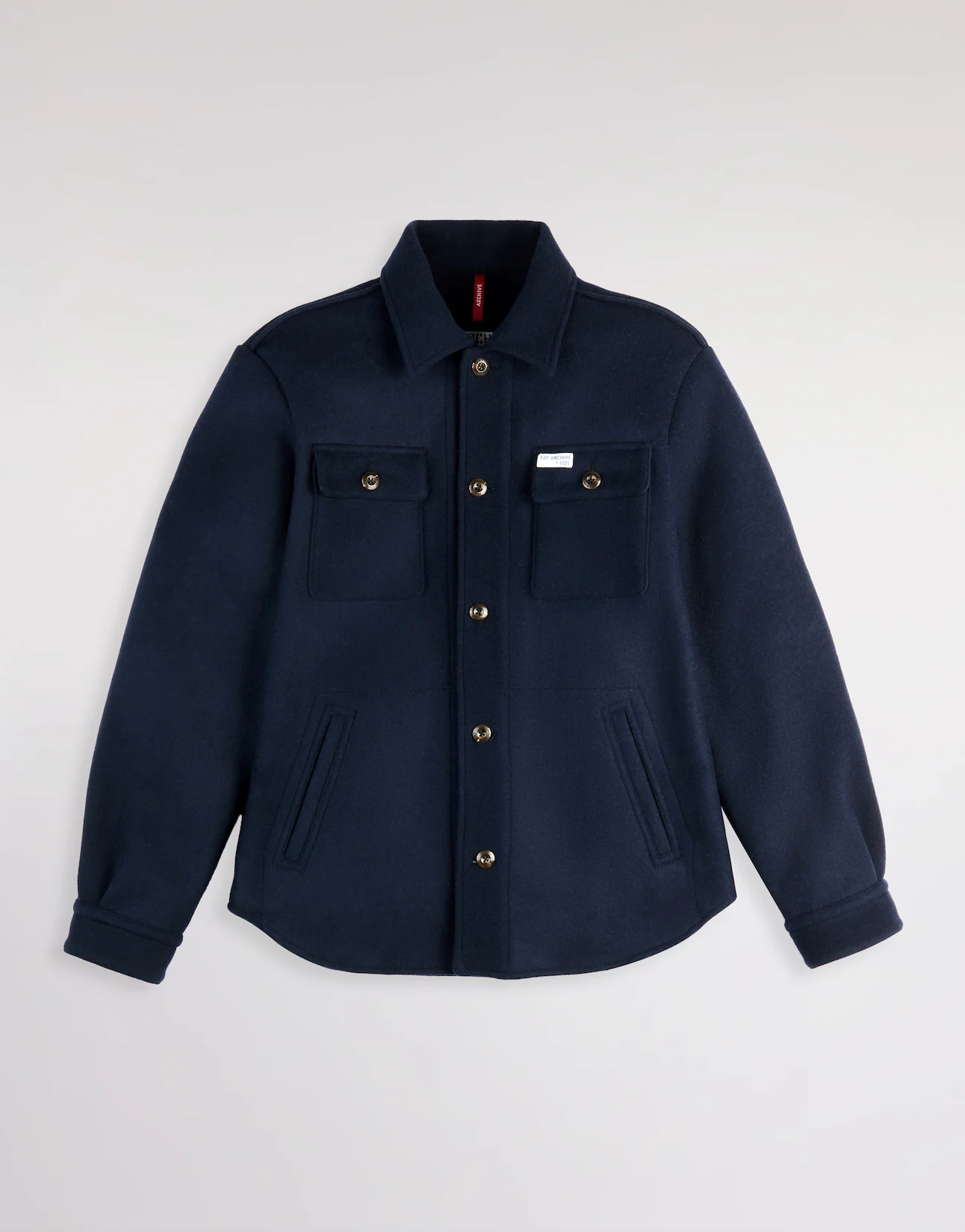 Fay Fay Shirt Jac in Panno di Lana — 3/4