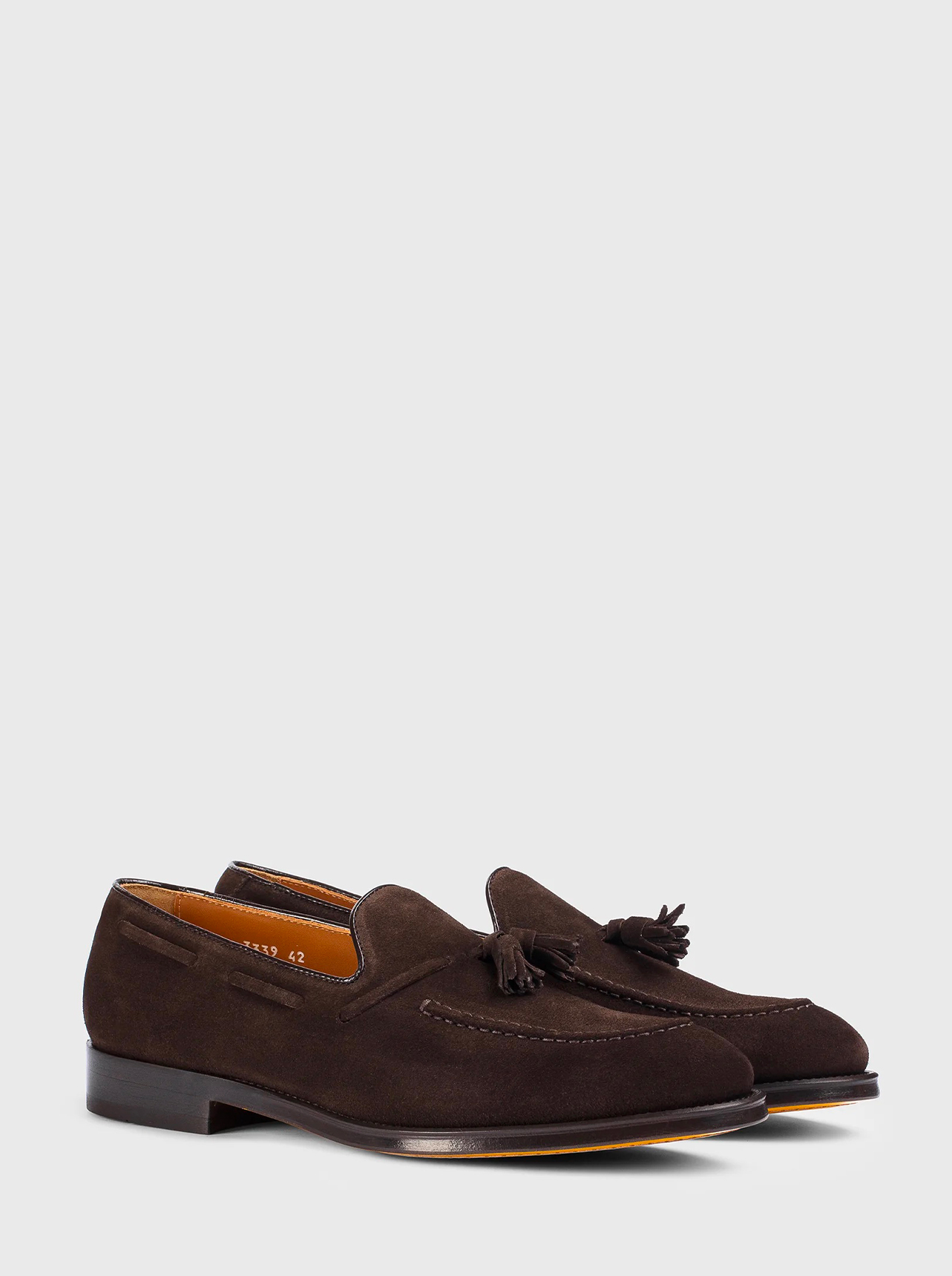 Doucal's Doucal's Mocassino con nappine in suede marrone — 6/8