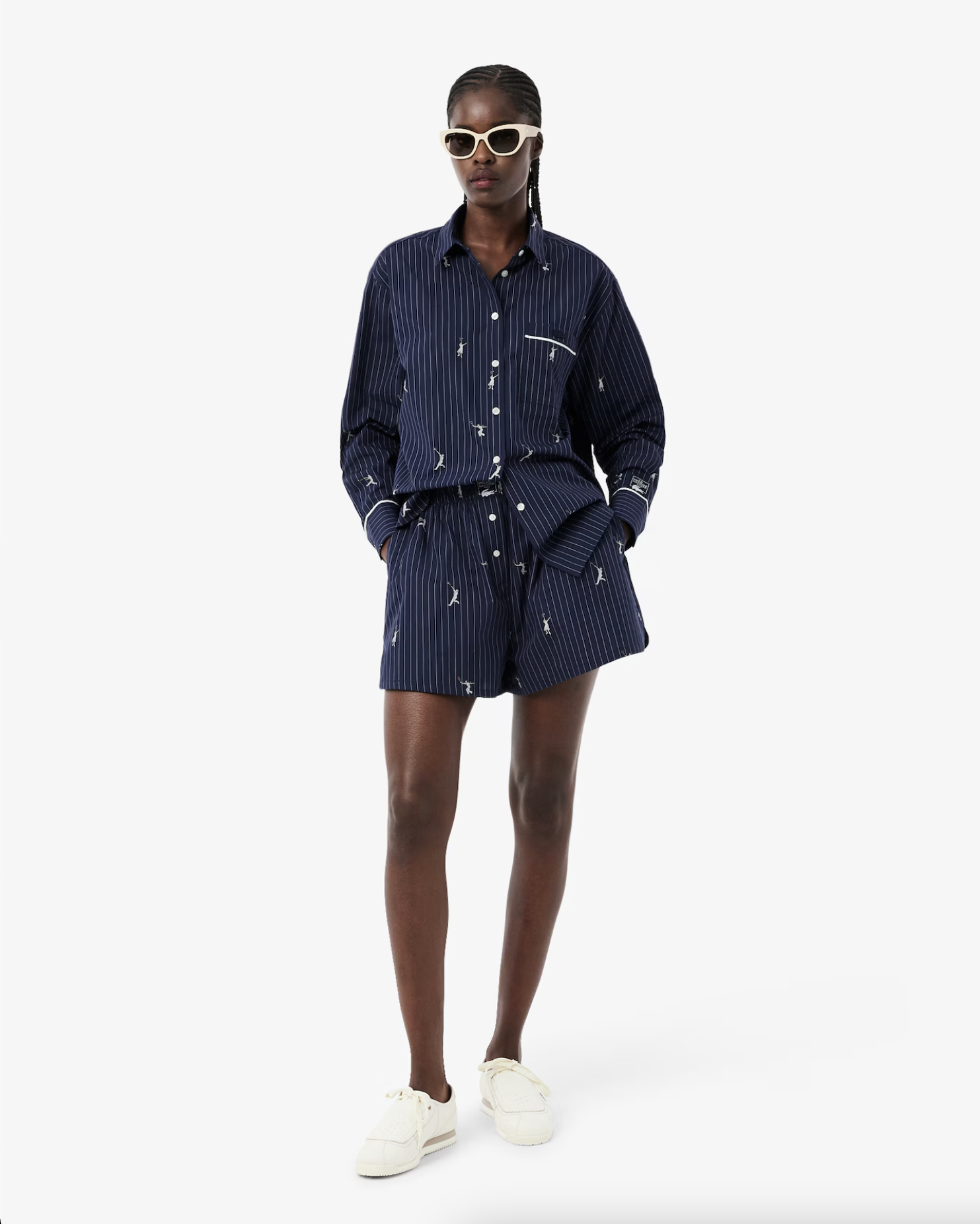 Lacoste Boxer in popeline di cotone jacquard