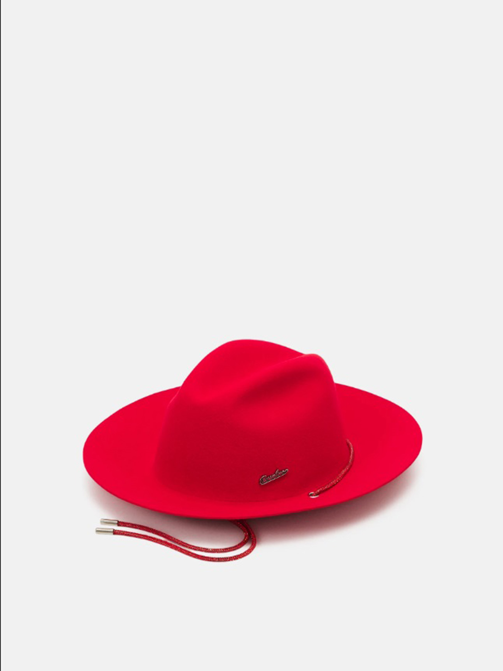 Borsalino Borsalino Feltro rasato con strass e placca con logo — 3/3