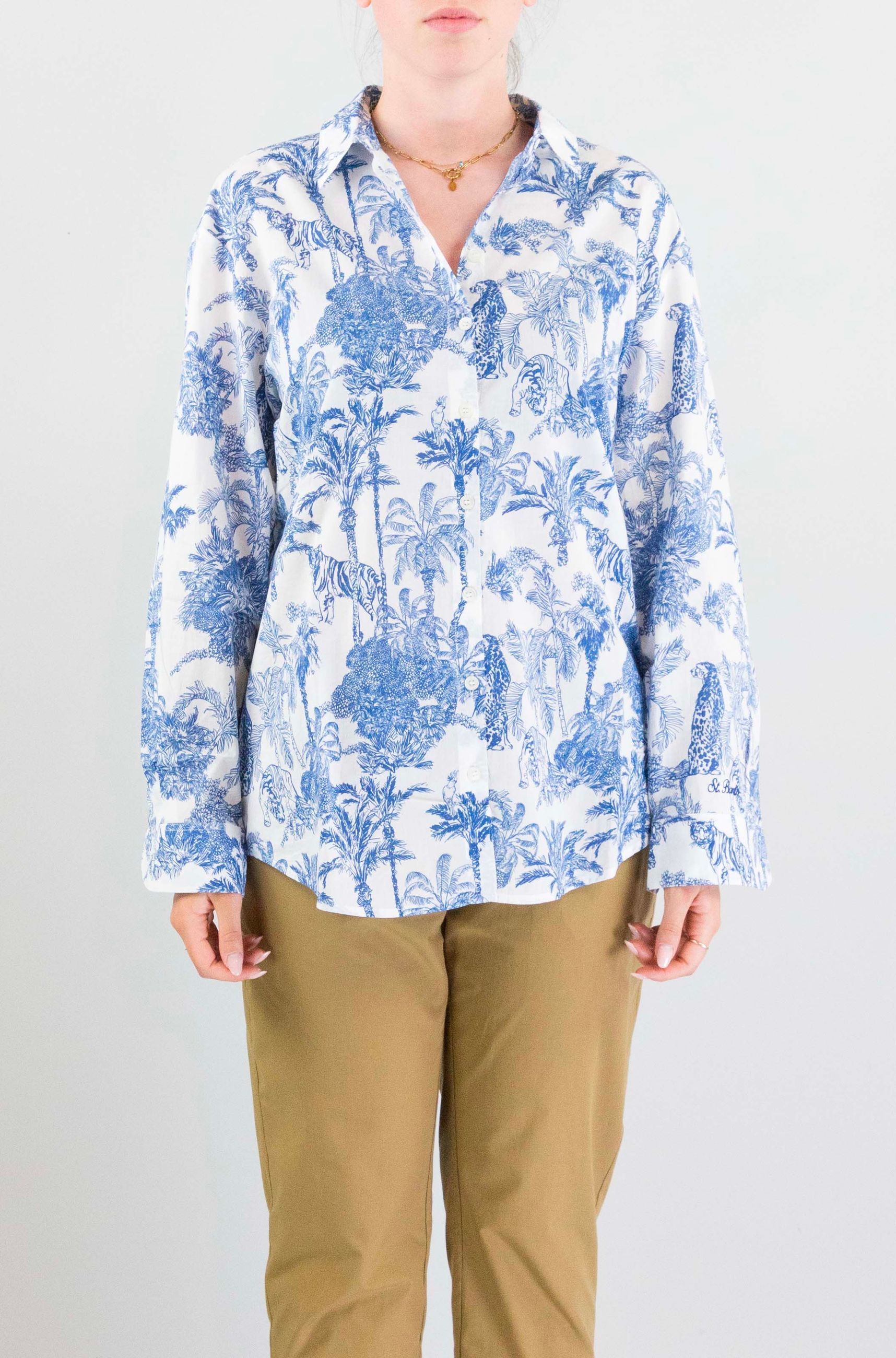 SAINT BARTH Saint Barth Camicia Brigitte in cotone a righe — 5/15