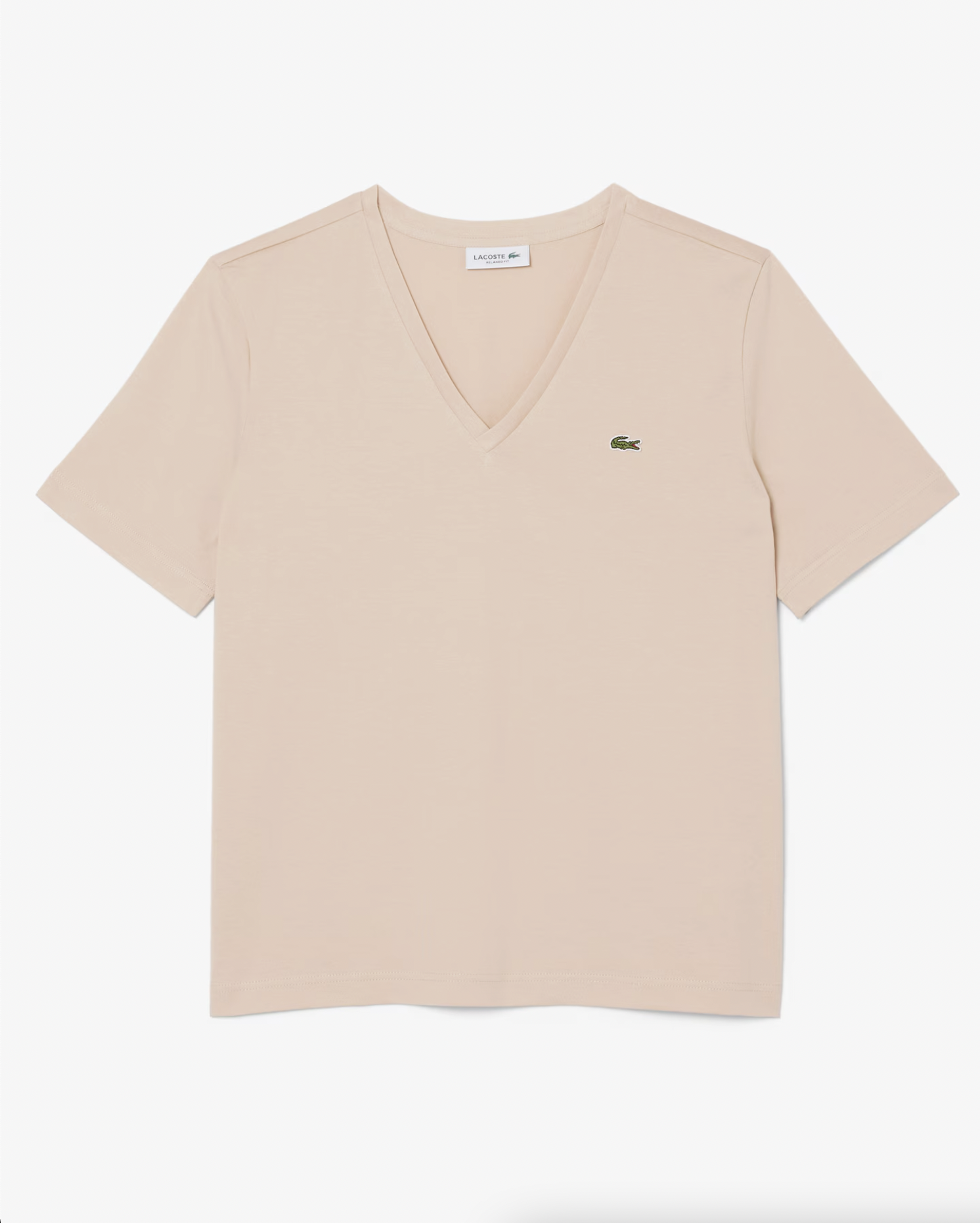 Lacoste Lacoste T-shirt con scollo a V in morbido cotone relaxed fit — 3/6