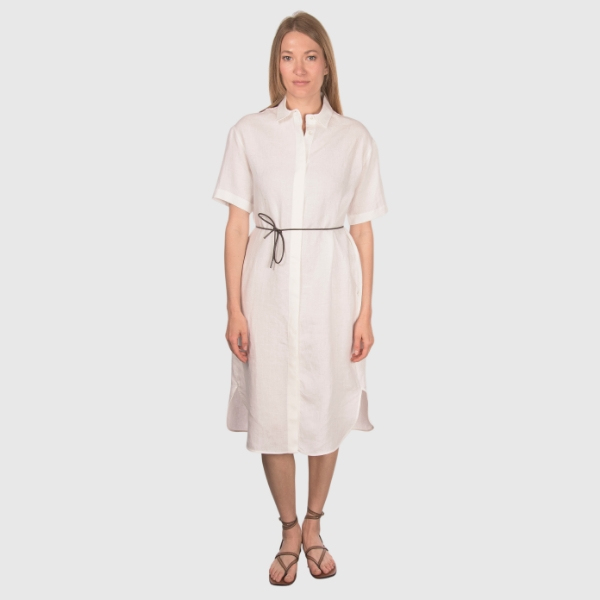 Gran Sasso Gran Sasso Abito midi jersey collo a polo — 4/5