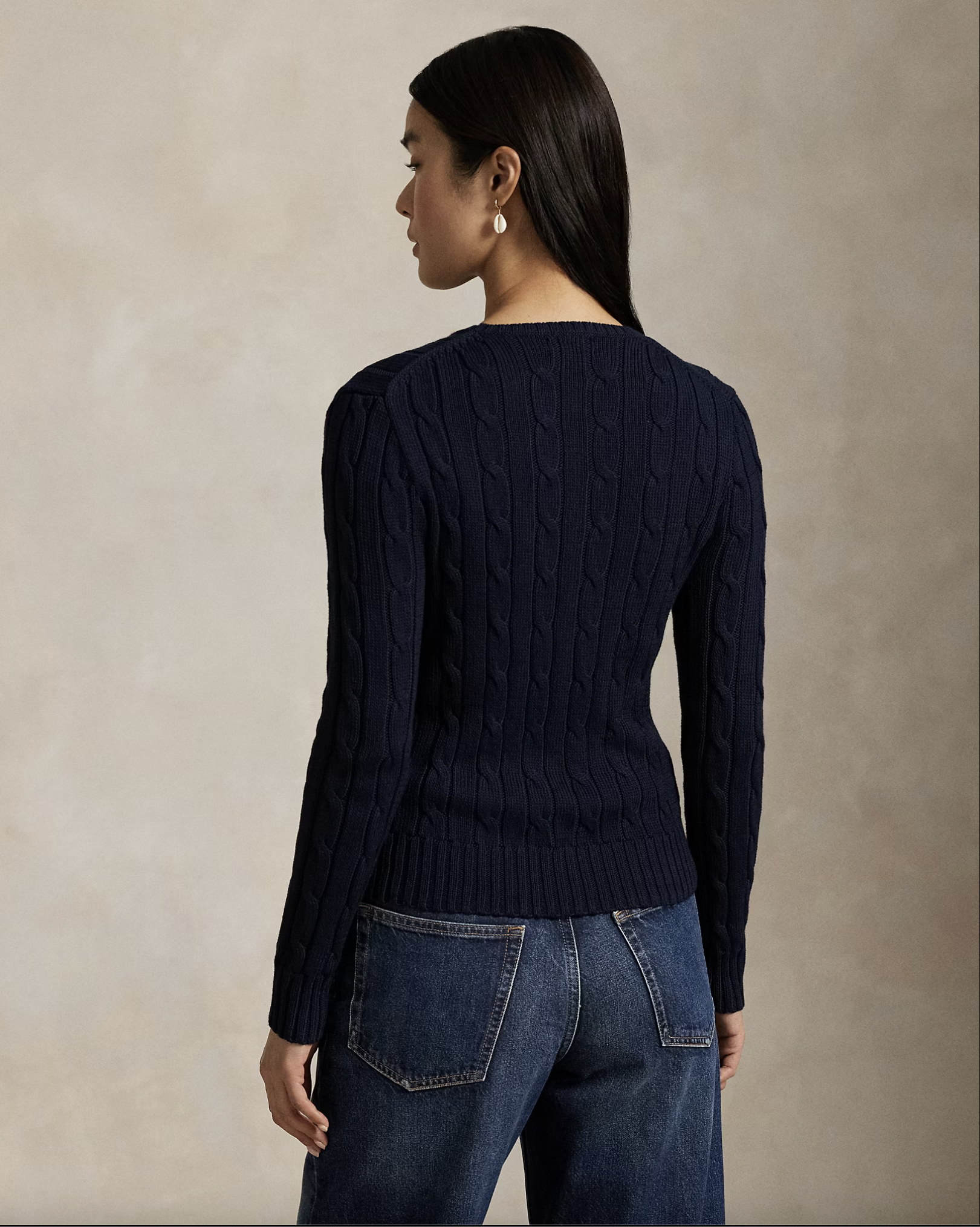 RALPH LAUREN Ralph Lauren Maglia a girocollo in cotone a trecce — 4/4