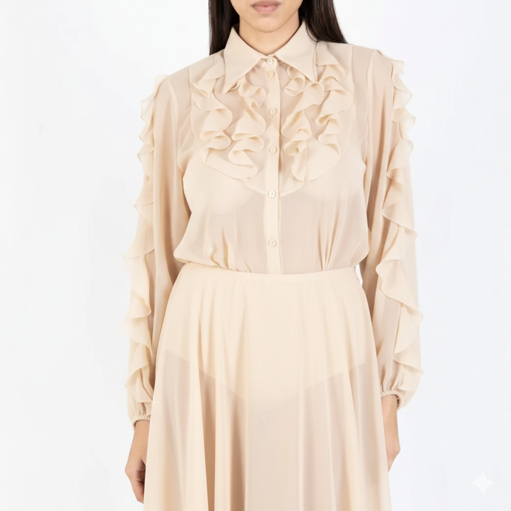 DISTRICT District CAMICIA MANICA LUNGA CON ROUCHES — 2/2