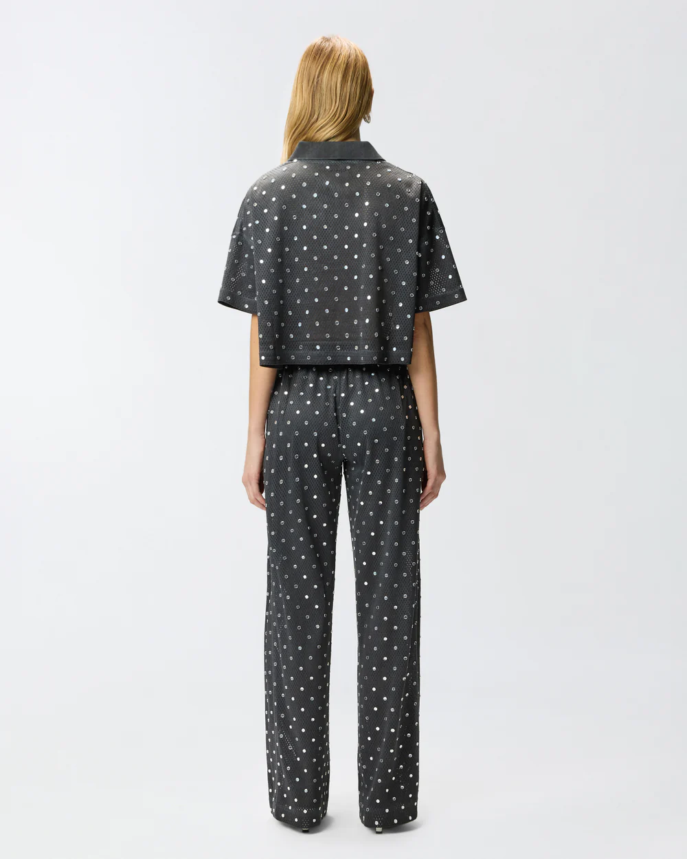 Pinko Pinko Polo cropped in rete con specchietti — 4/4