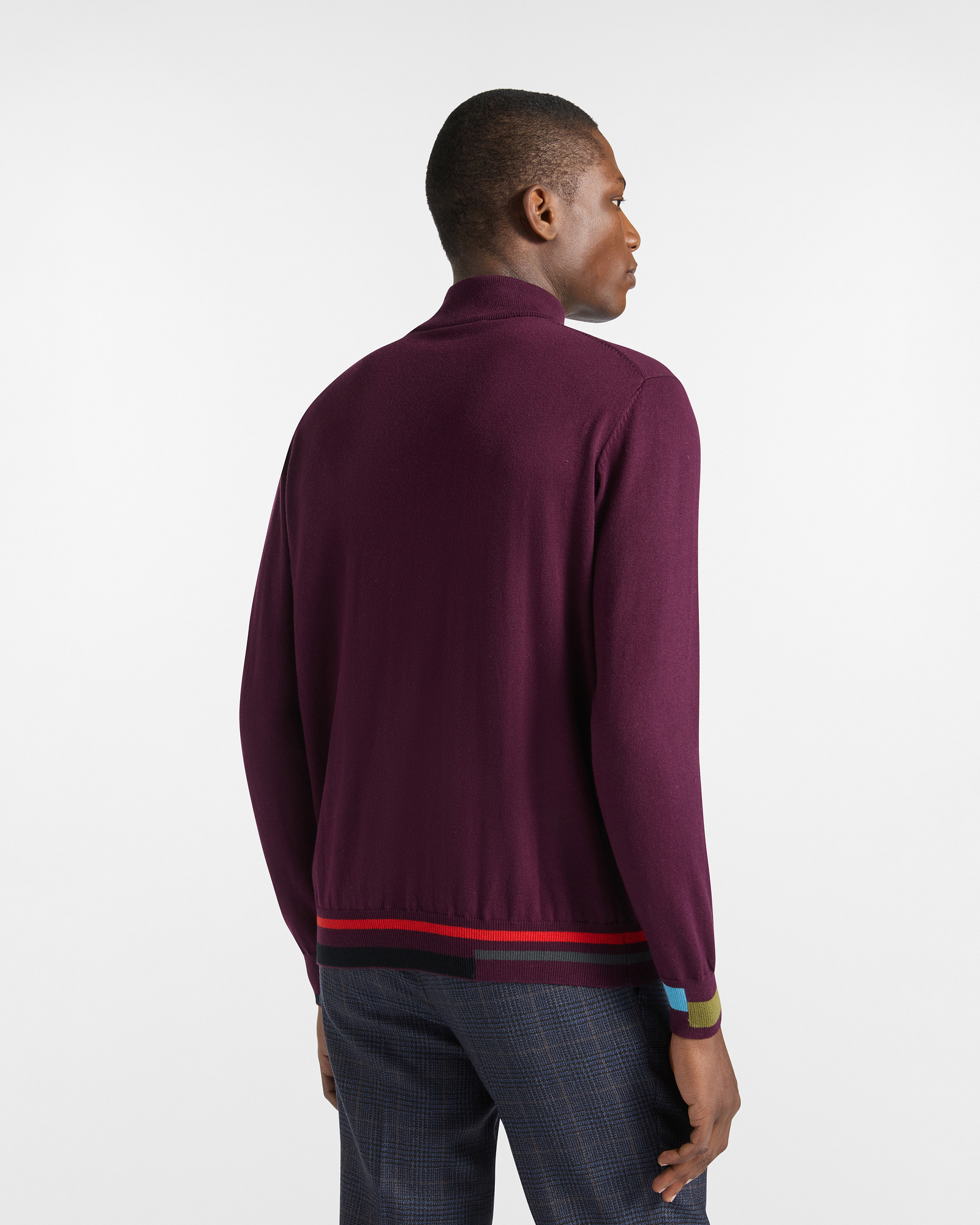 HARMONT& BLAINE Harmont& Blaine Pullover Half Zip Color Block — 2/3