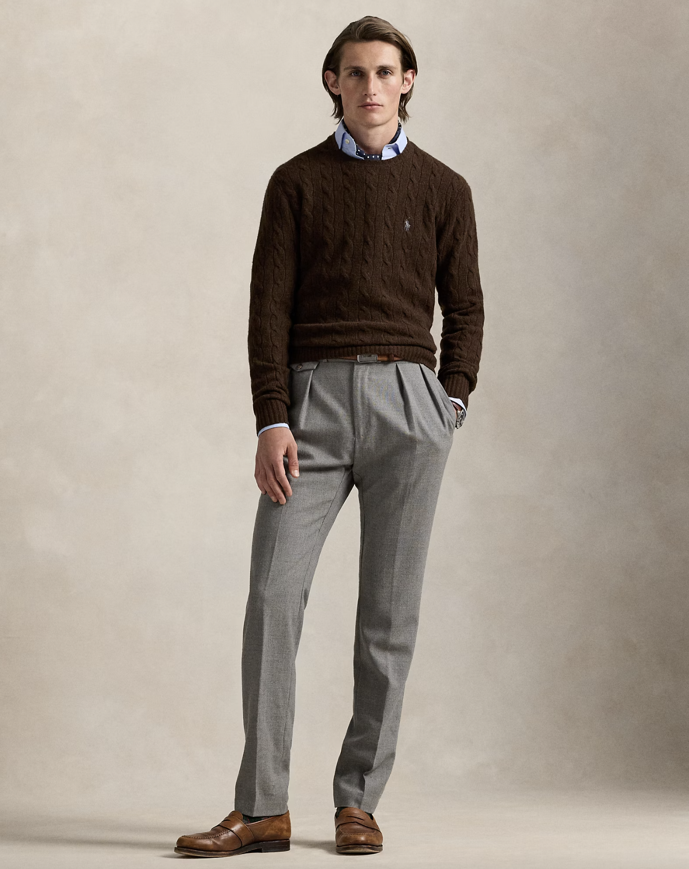 Polo Ralph Lauren Polo Ralph Lauren Maglia in lana e cashmere a trecce — 3/4