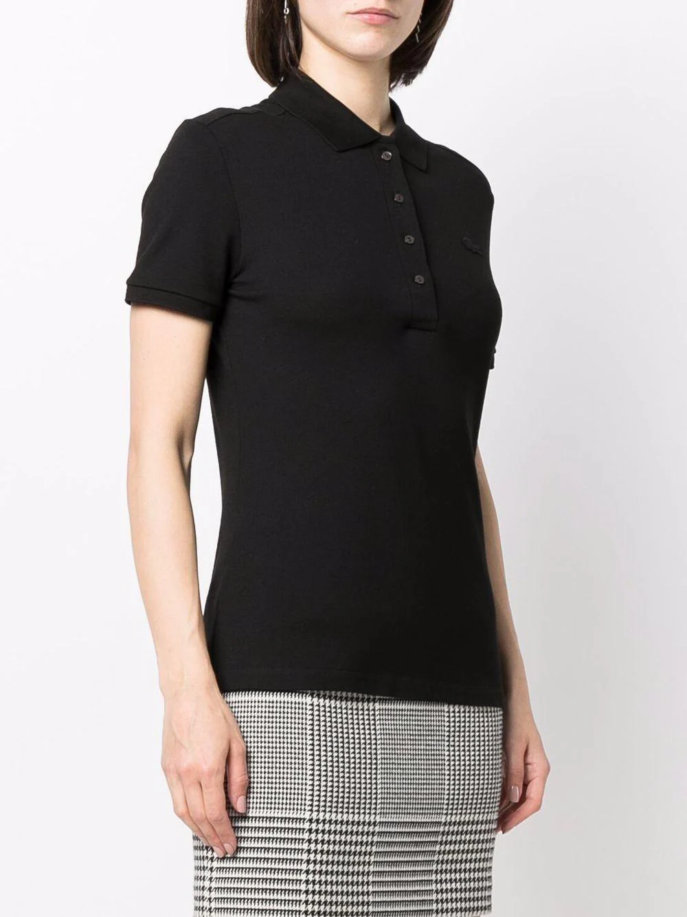 Lacoste Lacoste Polo nera logo ricamo tono su tono — 2/3