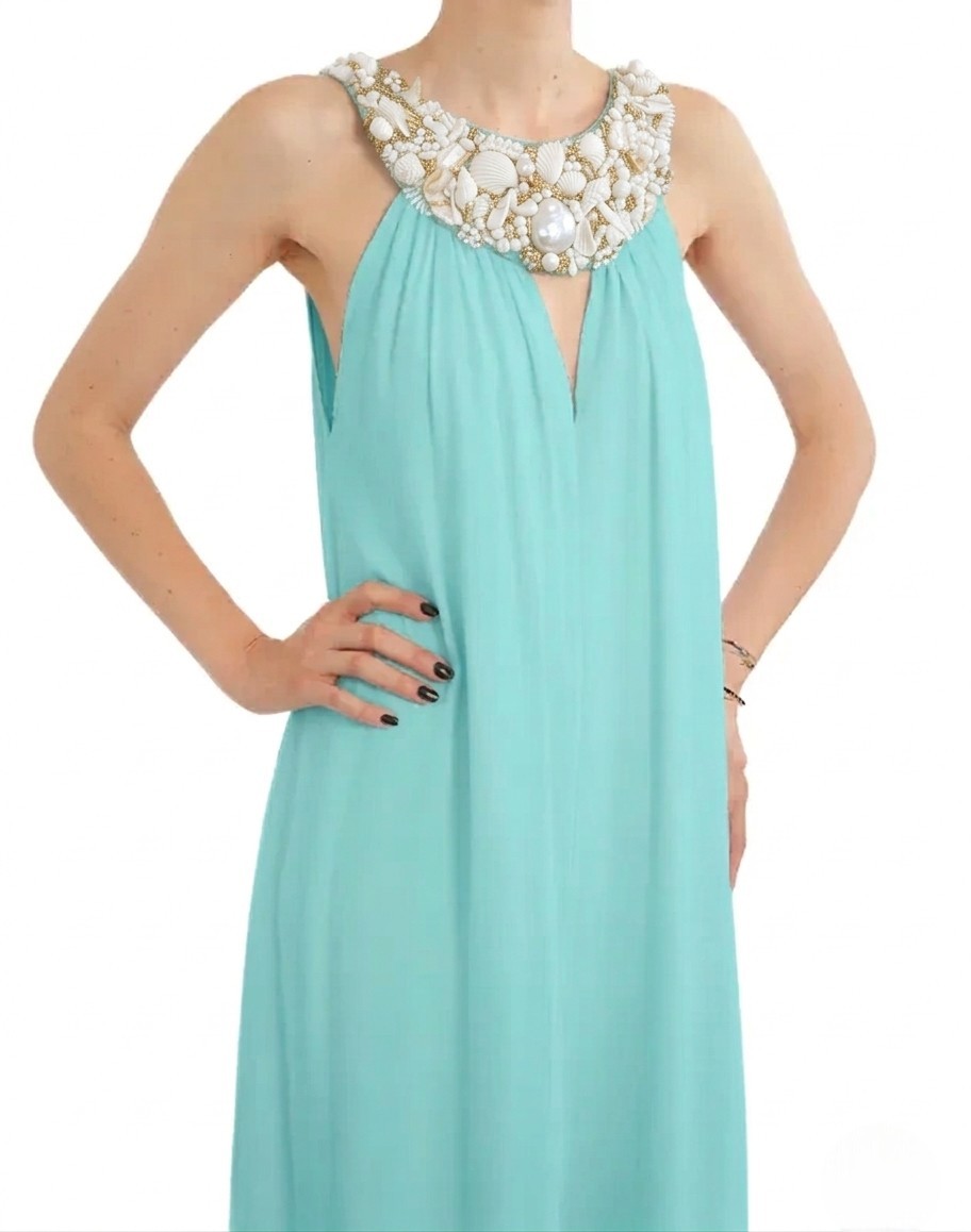 MIRIAM STELLA Miriam Stella SOLID COLOR LONG DRESS — 3/6