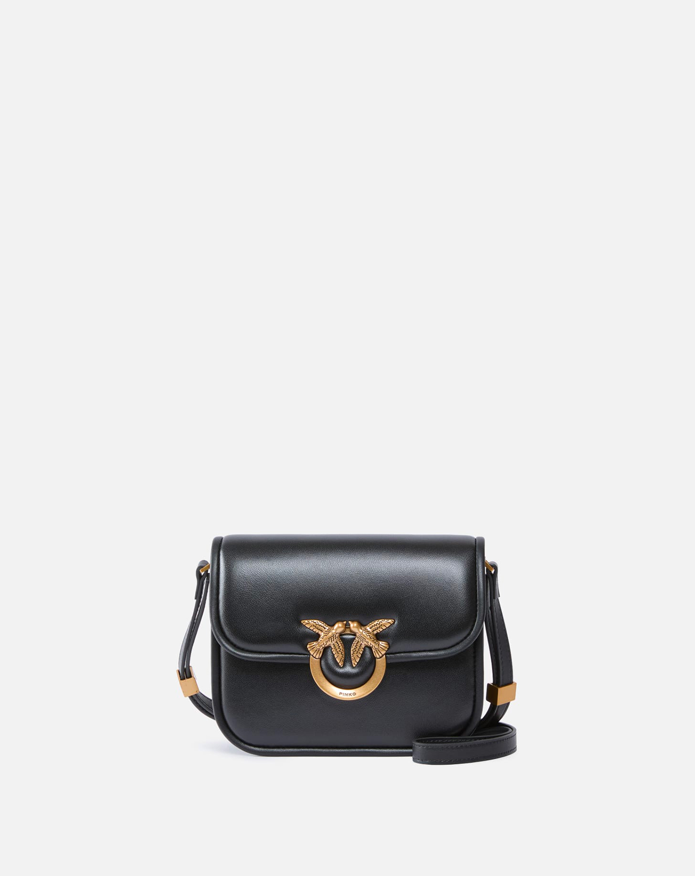 Pinko LOVE BOX BAG FL MINI NAPPA + VITELLO SETA NERO