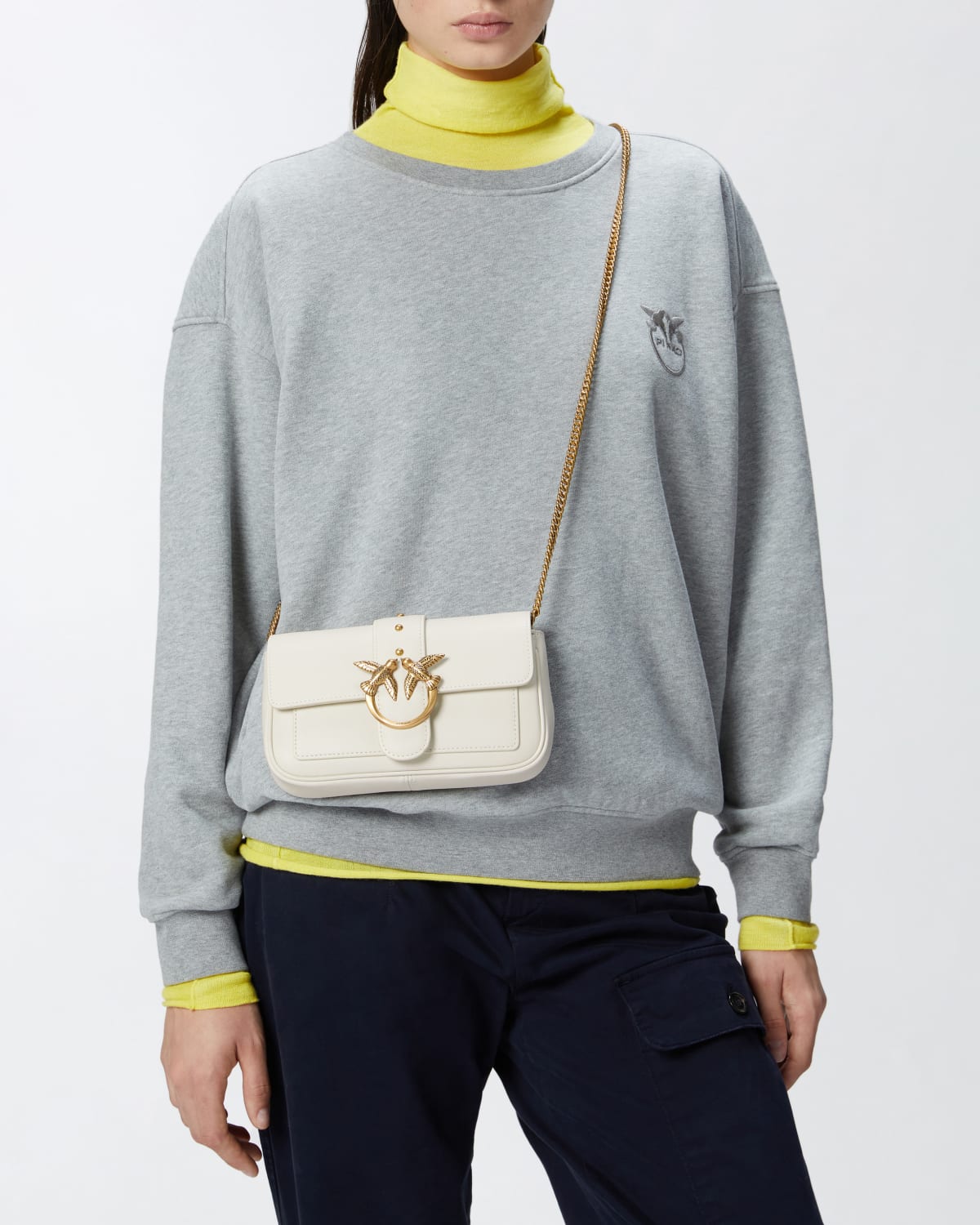 Pinko Borsa pochette a tracolla piccola Love Bag in pelle