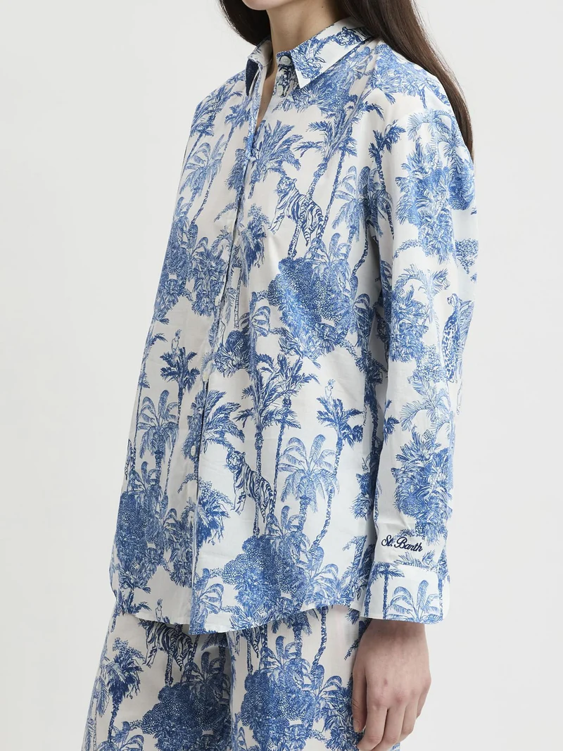 SAINT BARTH Saint Barth Camicia Brigitte in cotone a righe — 8/15