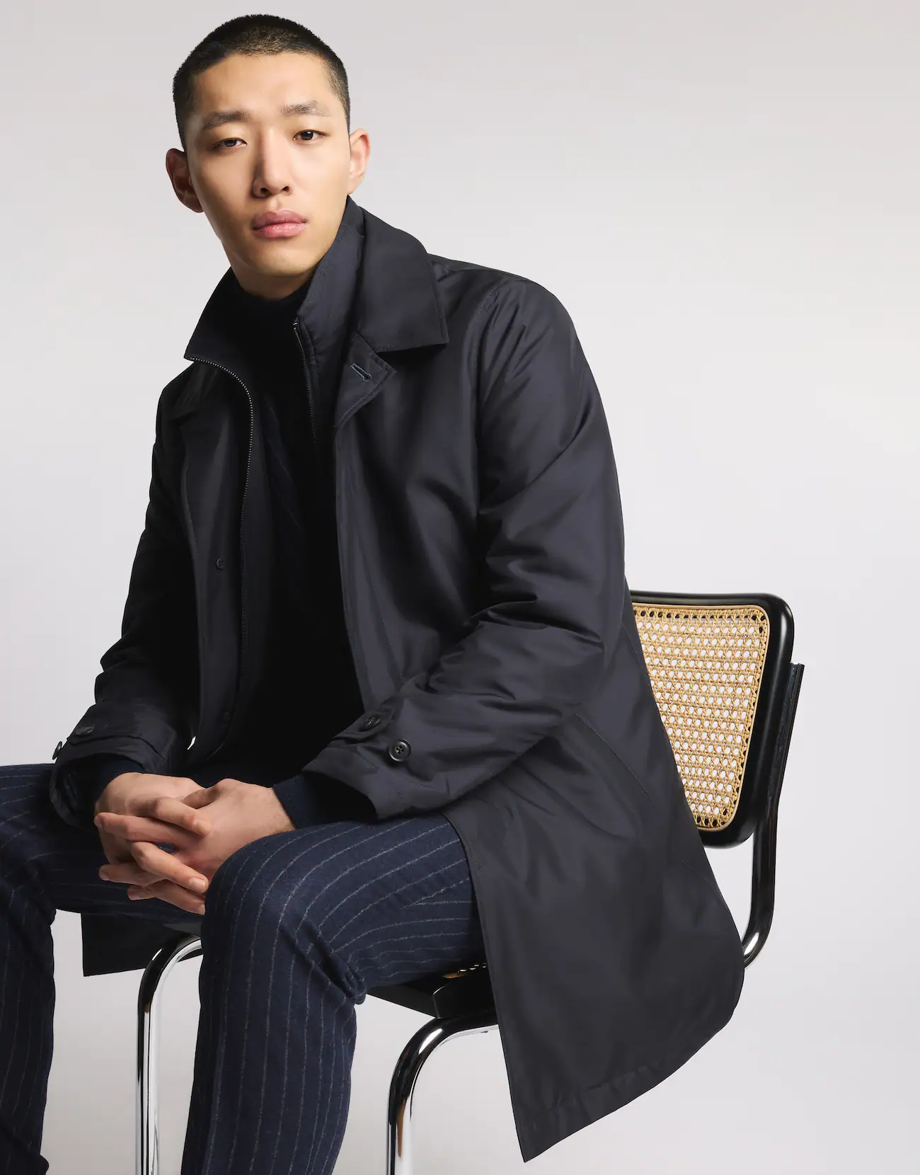 Fay Fay Morning Coat in Popeline Tecnico — 11/21