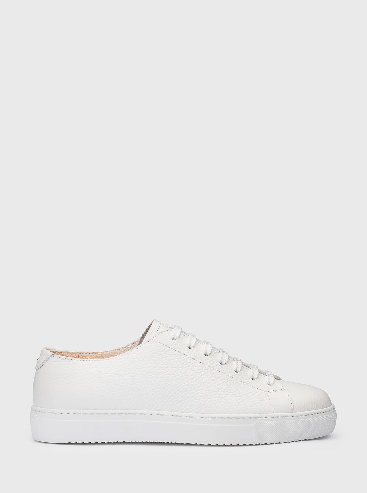 Doucal's Sneaker in pelle bottalata bianca