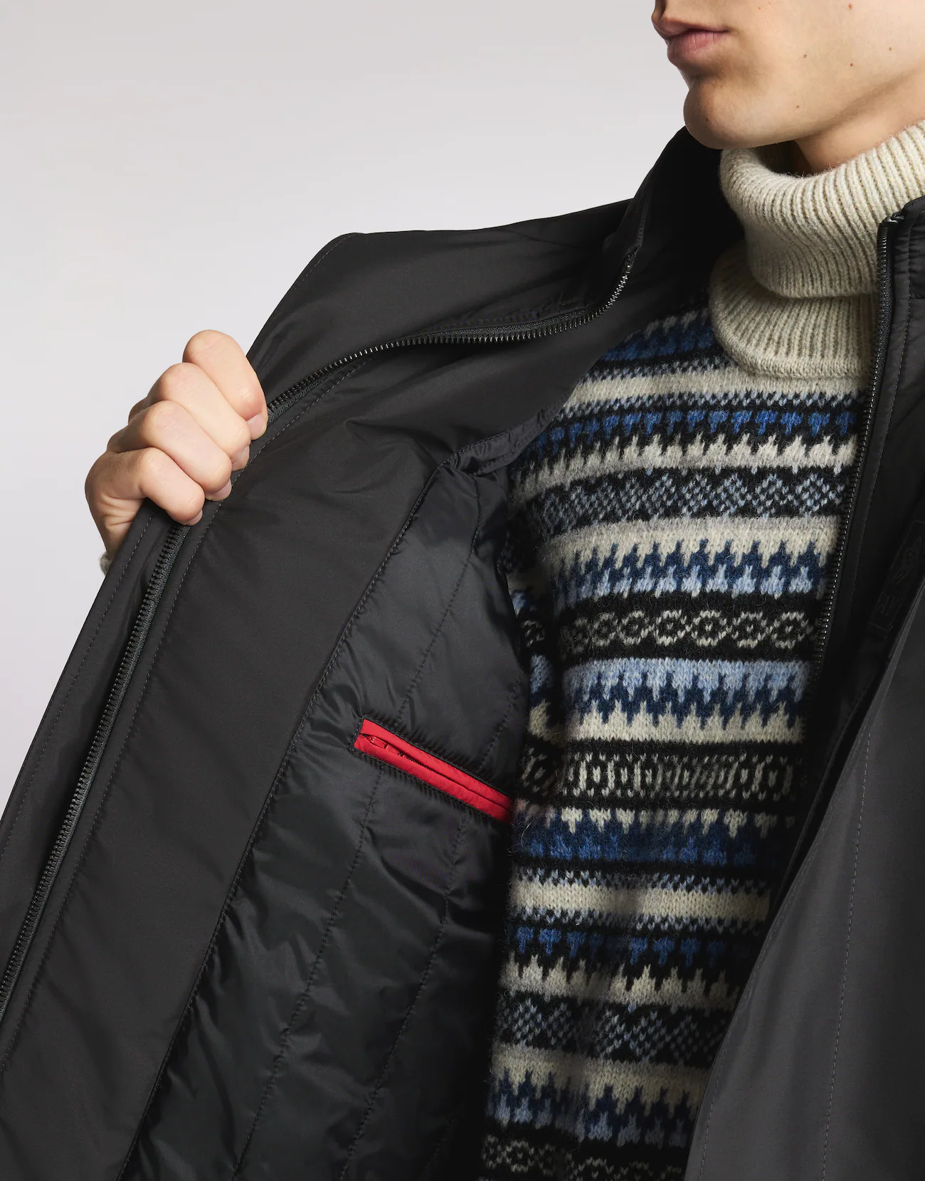 Fay Fay Morning Coat in Popeline Tecnico — 7/21
