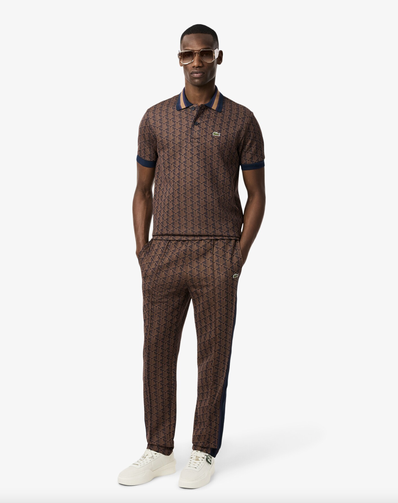 Lacoste Lacoste Pantaloni della tuta in con monogramma Paris — 4/4