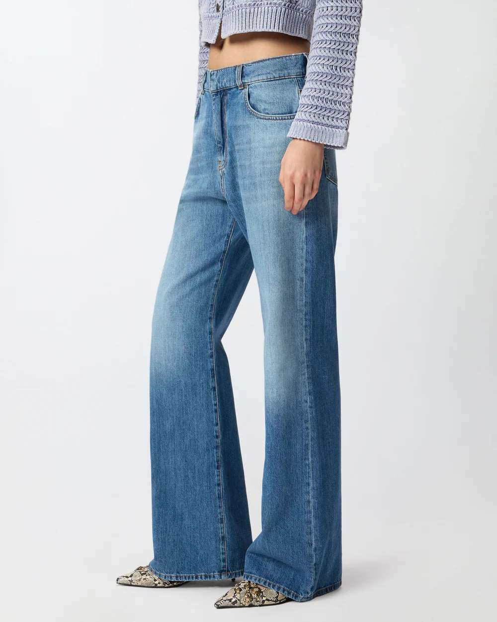 Pinko Pinko Jeans wide leg con scoloriture — 4/4