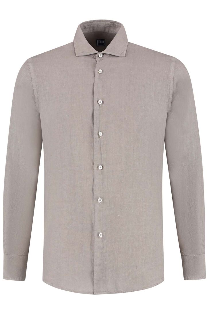Fedeli Fedeli SHIRT NICK ML. LINO TESSUTO DUSTY — 4/5