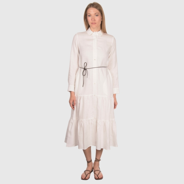 Gran Sasso Abito midi jersey con balze