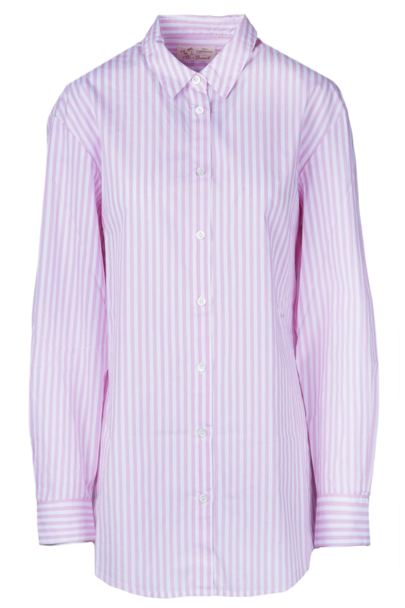 SAINT BARTH Saint Barth Camicia Brigitte in cotone a righe — 7/15