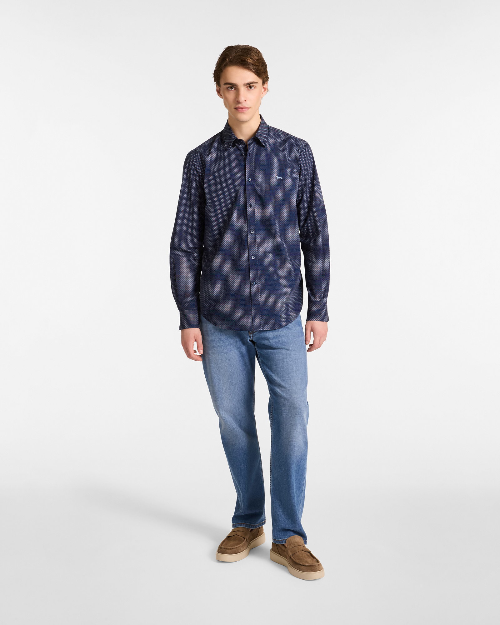 Harmont& Blaine Camicia Con Motivo Cravatteria