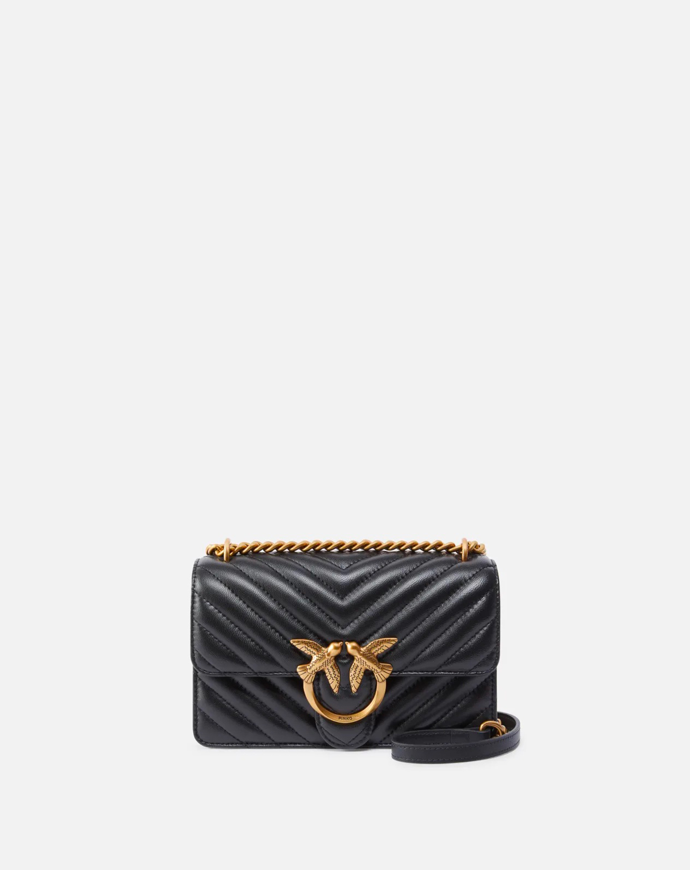 Pinko LOVE ONE MINI DC SHEEP NAPPA CHEVRON NERO