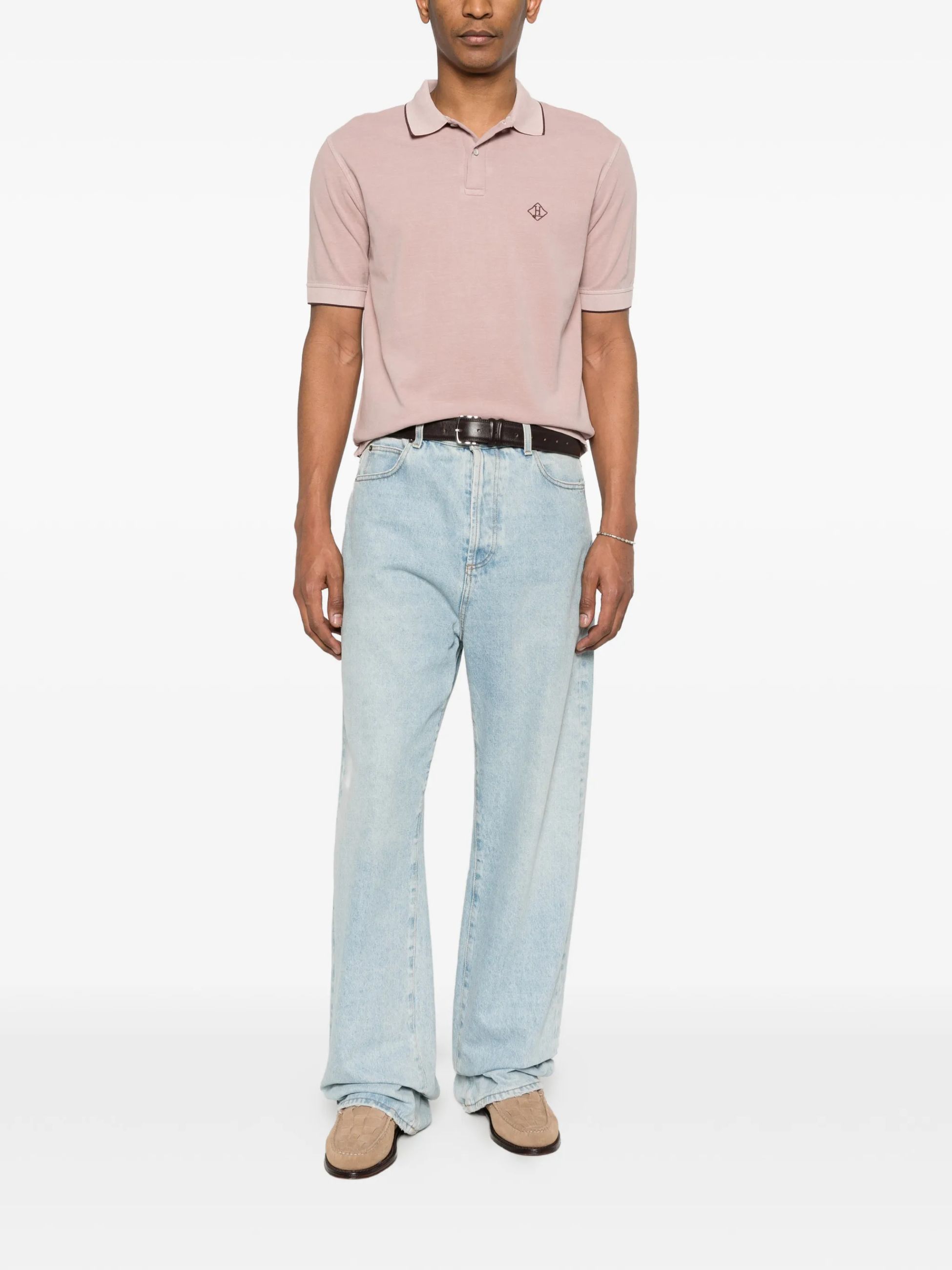 Herno POLO IN PIQUET PIGMENT DYE