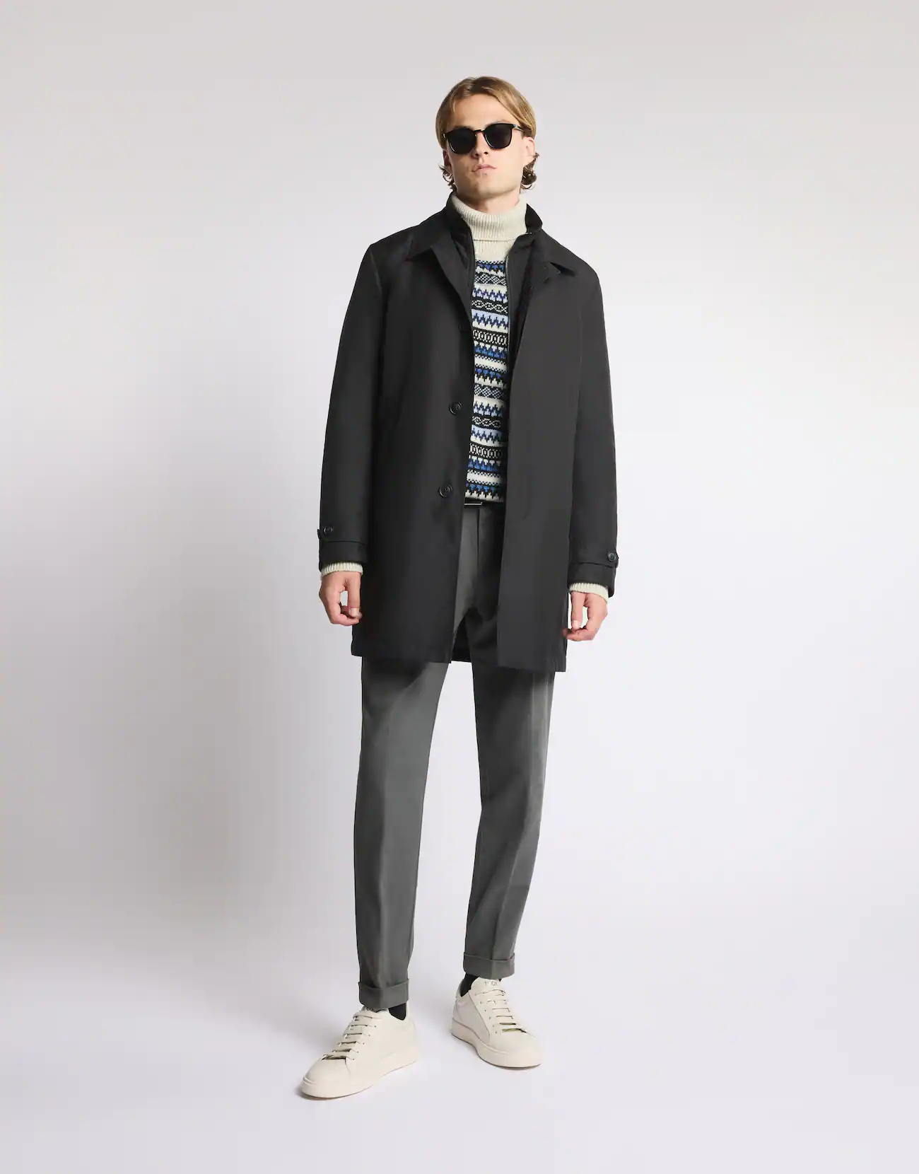 Fay Fay Morning Coat in Popeline Tecnico — 10/21