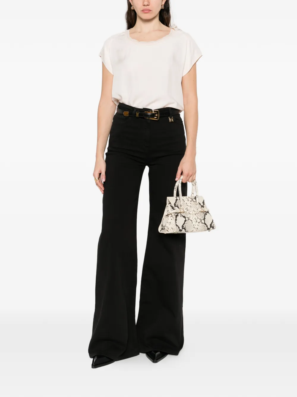 Pinko Pinko BERTHA BLUSA TWILL CON GEORGET — 4/6