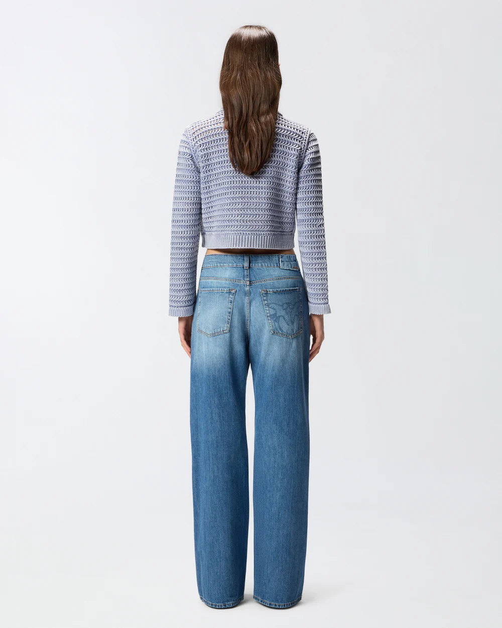Pinko Pinko Jeans wide leg con scoloriture — 3/4