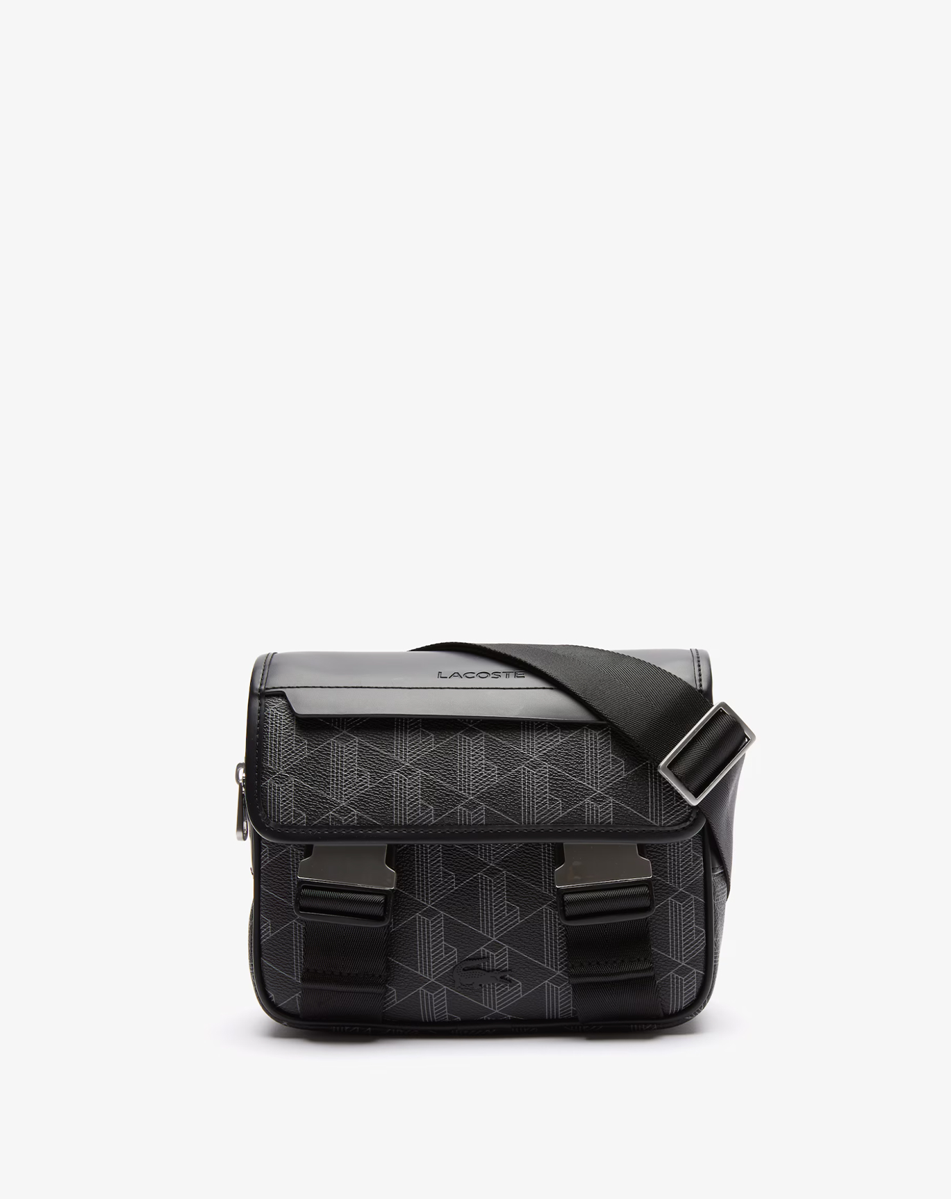 Lacoste Lacoste Borsa a tracolla con patta e clip The Blend — 7/8